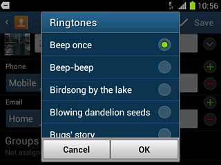 Press the different ring tones to listen to them.