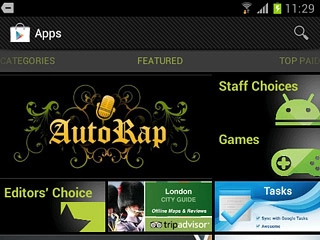 To search by application name:Press the search icon.