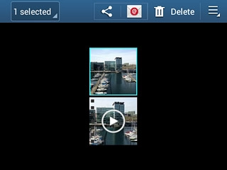 When a file is displayed in a blue frame, it's selected.