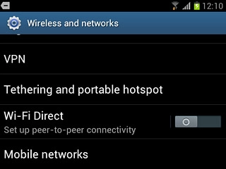 Press Mobile networks.