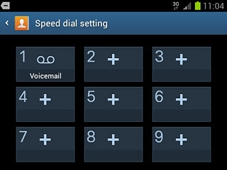 Press the required speed dialling key.