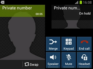 Press Swap to swap calls.