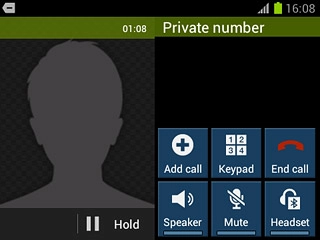 Press End call to end the call and return to standby mode.