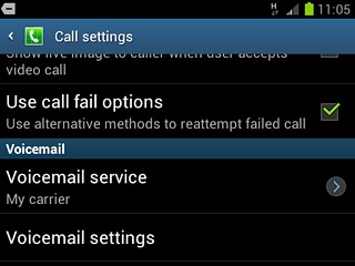 Press Voicemail settings.