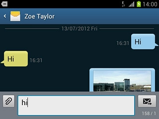 Press the send icon.
