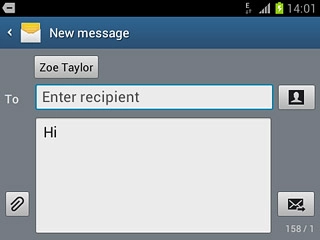 Press the send icon.