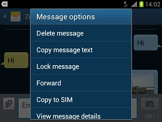 Press Delete message.