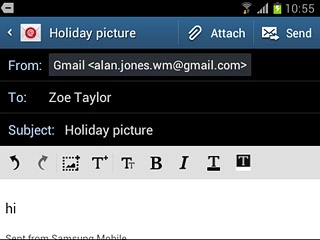 Press Attach.Go to the required folder.
