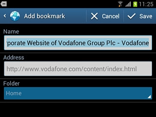 Press Save to save the bookmark.