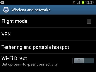 Press Tethering and portable hotspot.