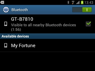 When the box next to your phone is ticked (V), Bluetooth visibility is turned on.