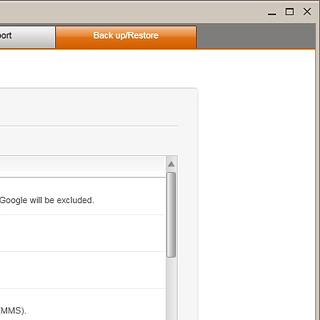 Click Back up/Restore.