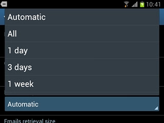 Press the required setting.