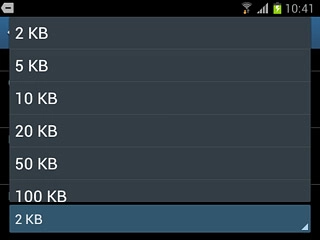 Press the required setting.
