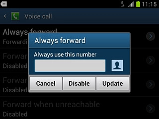 Press Disable.Repeat until all diverts have been cancelled.