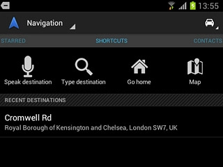 Press Type destination.