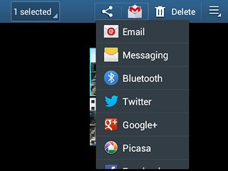 Press Email.An email message containing the picture or video clip is created.Key in the first letters of the required contact.Matching contacts are displayed.