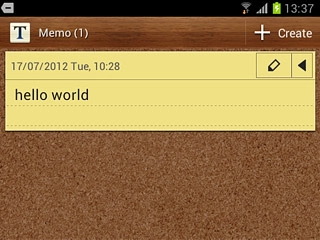 Press Create.Write the text for the note.