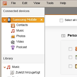 Click your phone on the list of connected phones.