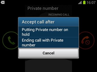 Press Putting  on hold.