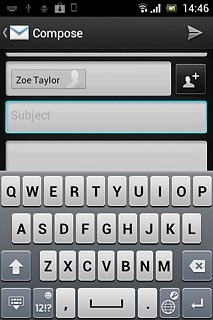 Press Subject and key in a subject for the email message.