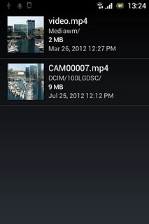Press the required video clip.