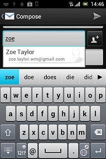 Key in the first letters of the required contact.Matching contacts are displayed.Press the required contact.Repeat the procedure to add more recipients.