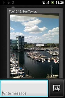 Press and hold the required picture message until a pop-up menu is displayed.