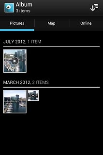 Press the required picture or the required video clip.