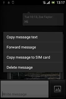 Press Forward message.