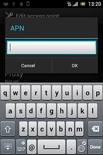 Key in live.vodafone.com and press OK.