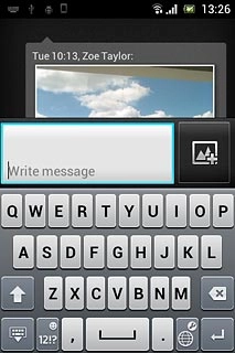 Press Write message.Write the required text.
