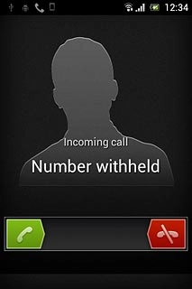 Press the answer icon and drag the icon right.