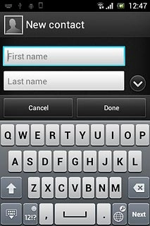Press First name and key in the required first name.