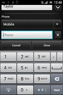 Press Phone and key in the required phone number.