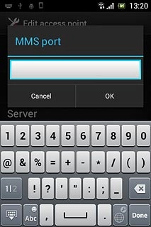 Key in 8080 and press OK.