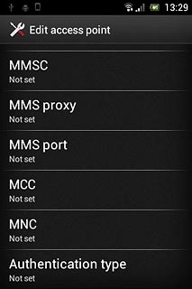 Press Authentication type.