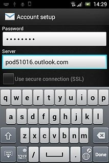 Press Use secure connection (SSL) to turn SSL encryption on or off.