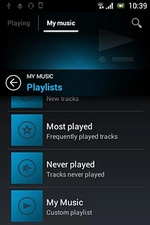 Press the required playlist.