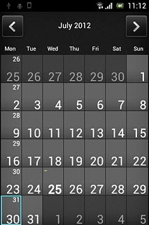 Press the required day.