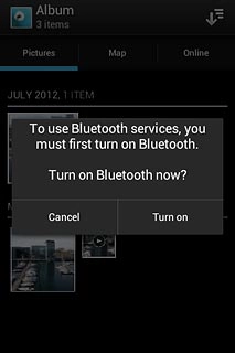 If required, press Turn on to turn on Bluetooth.Your phone now searches for devices and after a moment, a list of Bluetooth devices within range is displayed.