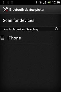 Press the required Bluetooth device.The file is sent.