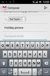 Press Compose email and key in the required text.