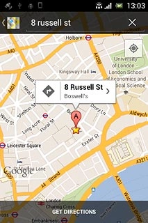 Press the current position icon.