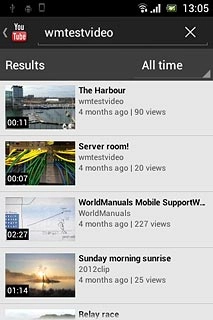 Press the required video clip.