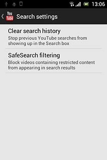 Press Clear search history.