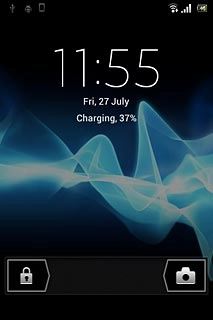 Press and drag the unlock icon right.