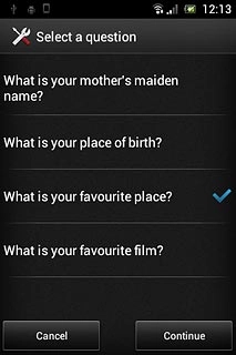 Press the required question.