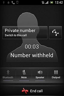 The active call is displayed at the centre of the display.Press Switch to this call to turn on the call on hold.