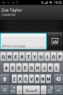 Press Write message and write the required text.
